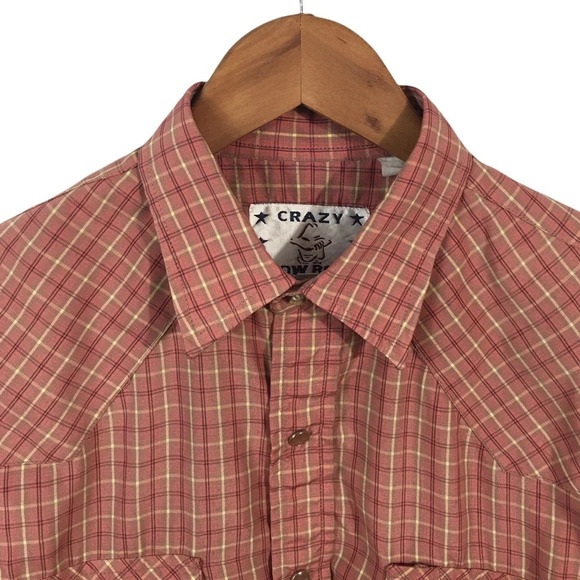 BF459 Men’s Crazy Cowboy Pearl Button Snap Western Rancher Shirt M - Picture 3 of 6